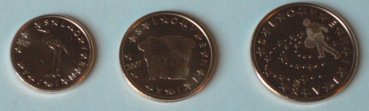 1+2+5 Cent Kleinmünzen Slowenien Euro 2007