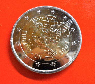 2 Euro Gedenkmünze Finnland 2005 UN