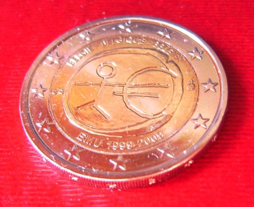 2 Euro Gedenkmünze Belgien 2009 WWU - EMU