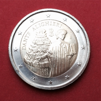 2 Euro Gedenkmünze Italien 2015 - Dante Alighieri