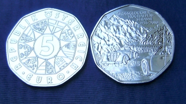 5 Euro Silbermünze Österreich 2010 Großglockner