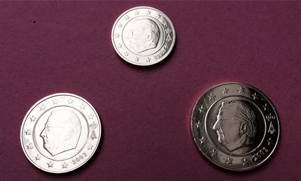 1+2+5 Cent Kleinmünzen Belgien Euro 2003