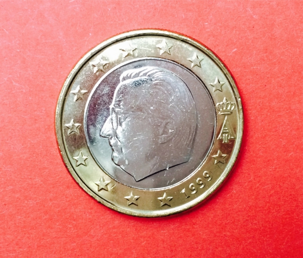 1 Euro Kursmünze BELGIEN 1999 - Albert die ERSTE